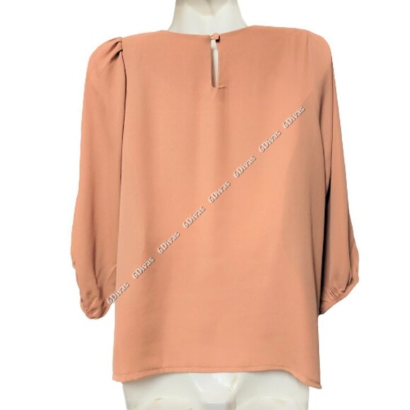 TAN Brown Caramel Blouse Top,various Sizes M, L- NEW - Picture 2 of 16